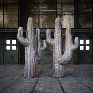 a pair of 5m printed cactus