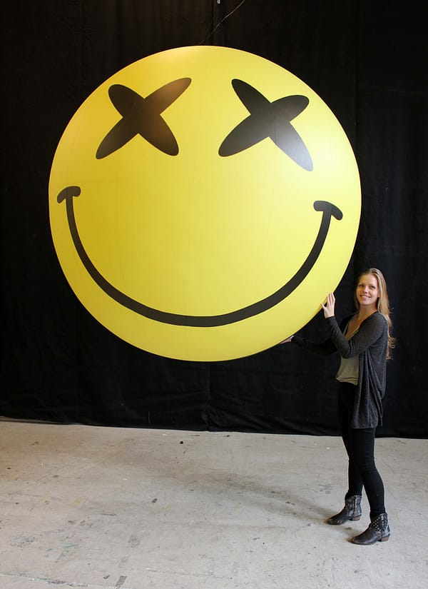 2m smiley face ball bliss eyes Airworks Rentals