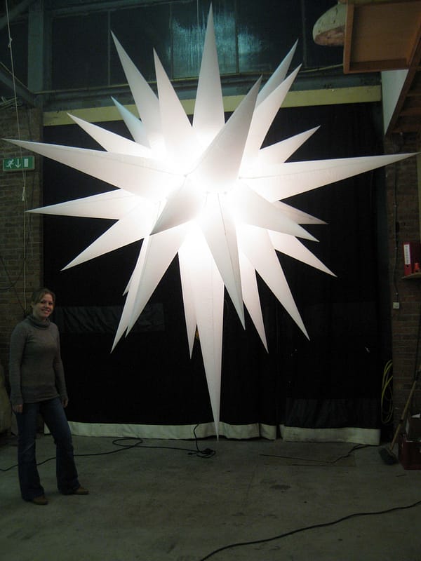 2.8m white christmas star