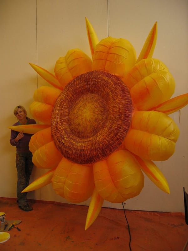 2.5m printed sunflower